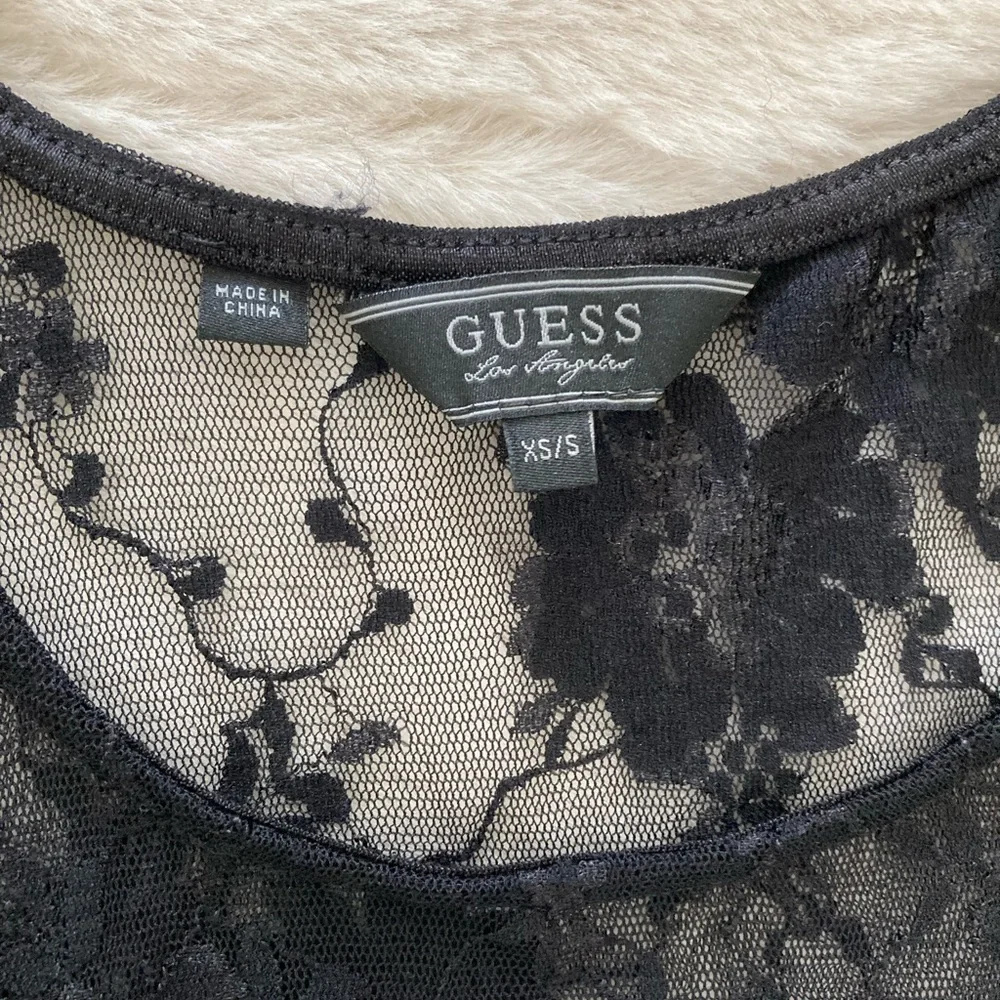 Guess Black Lace Thong Bodysuit Extra Small XS - Picture 5 of 6